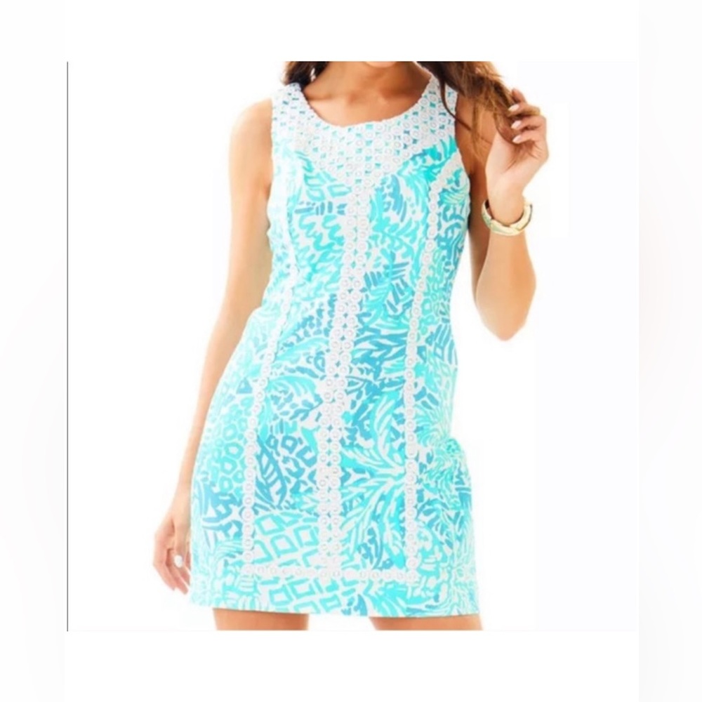 Lilly Pulitzer Macfarlane Blue & White Shift Dress